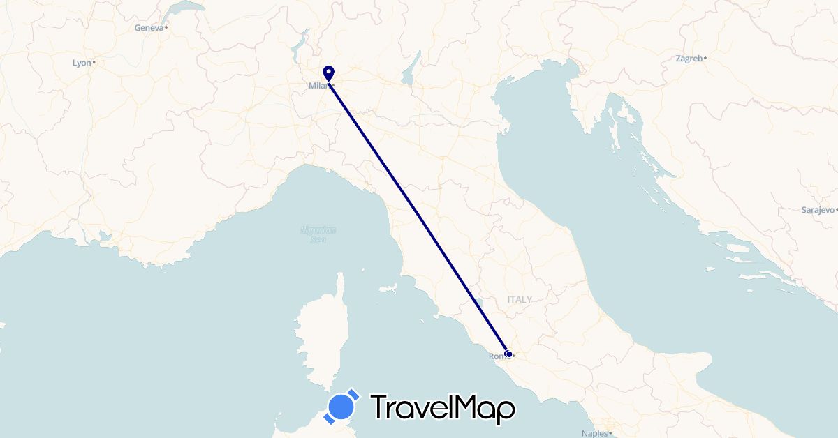 TravelMap itinerary: driving in Italy, Vatican City (Europe)
